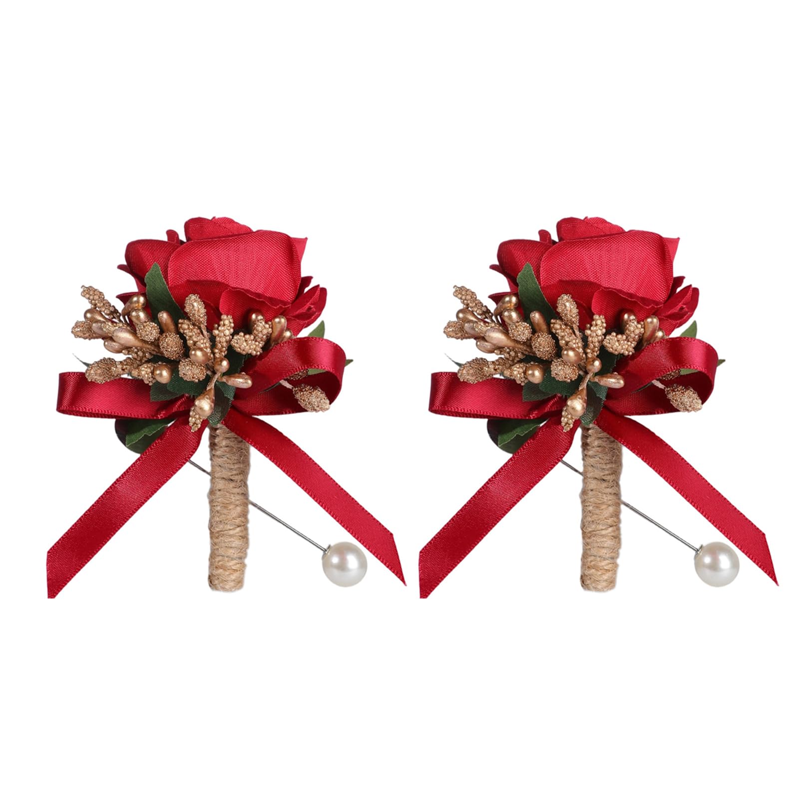 HDOYTXXM Corsage Boutonnieres Artificial Flowers for Bridal Parties and Ceremonies Elegant Boutonniere Decorations