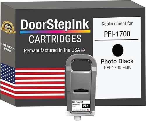 DoorStepInk Cartuchos de tinta negra fotográfica Canon PFI-1700 remanufacturados en EE. UU