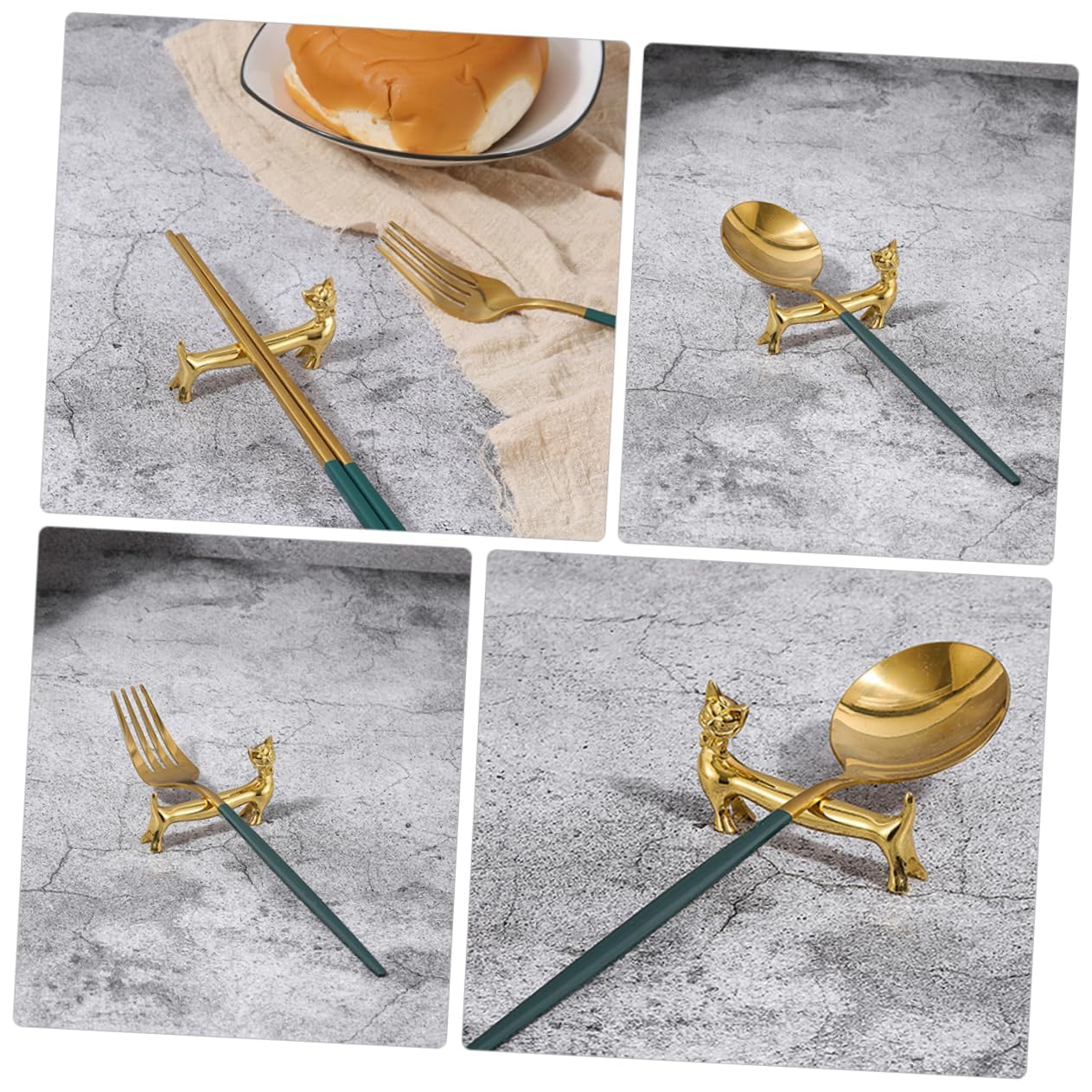 STOBAZA Spoon Holder Funny: Metal Chopstick Container Alloy Fork Holder Chopsticks Cute