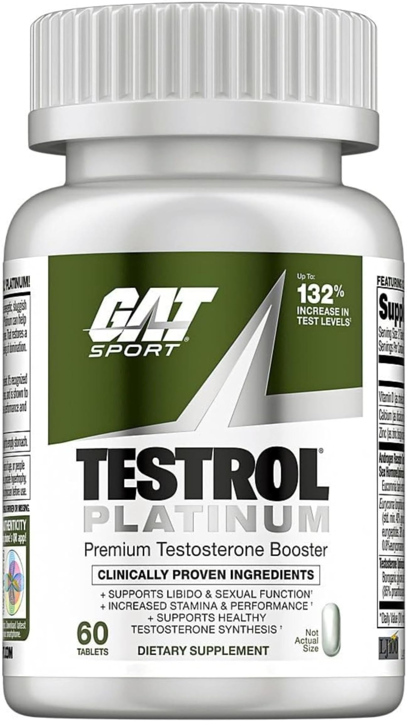GAT SPORT TESTROL Platinum, 60 Tablets (30 Servings) | Men's Health Supplement, Supports Healthy Testosterone Synthesis & Healthy Hormone Balance*