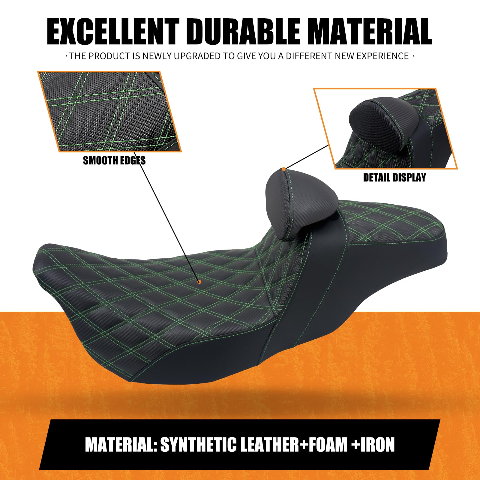 Siège De Moto Passager Une Pièce Pour Harley Touring Road