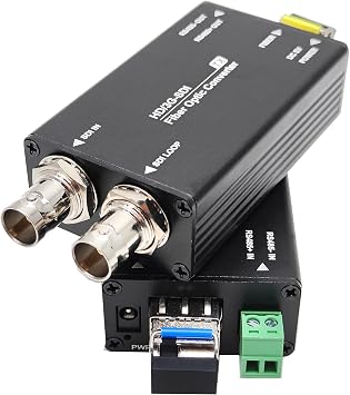 Mini 3G-SDI Video to Fiber Optic Converter LC SFP Singlemode Single Fiber up 20Km Uncompressed No Delay A Set