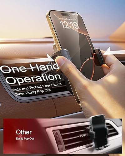 Miniatura 8 de SUPERONE Soporte de teléfono 3 en 1 para automóvil ventosa y clip más fuertes Soporte de teléfono ajustable de 360 para tablero, ventilación,