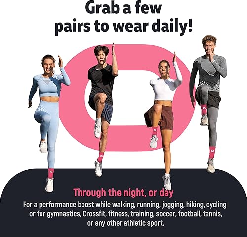 Miniatura 8 de Tobillera de Soporte de Compresión para Tobillo (1 Par)  LOS MEJORES Calcetines de Compresión de Tobillo para Fascitis Plantar, Soporte del Arco,