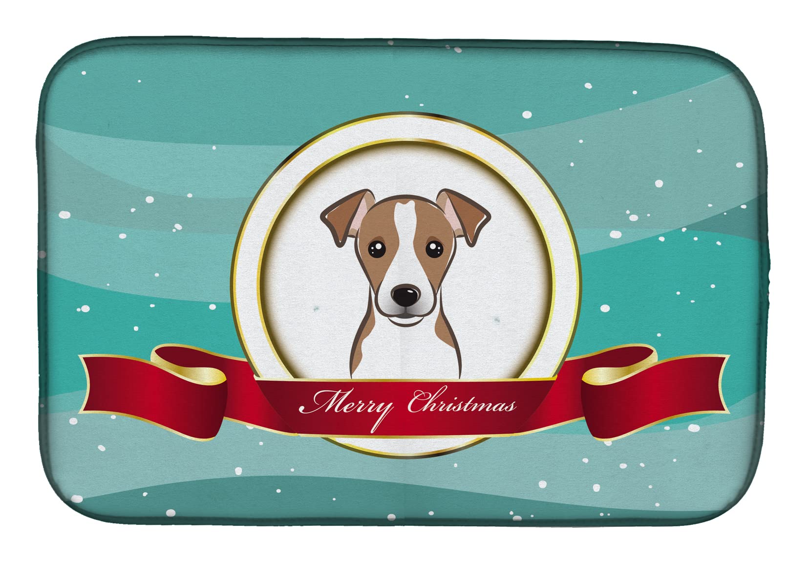 Tapis égouttoir Jack Russell Noël, cadeau idéal pour fan de chien