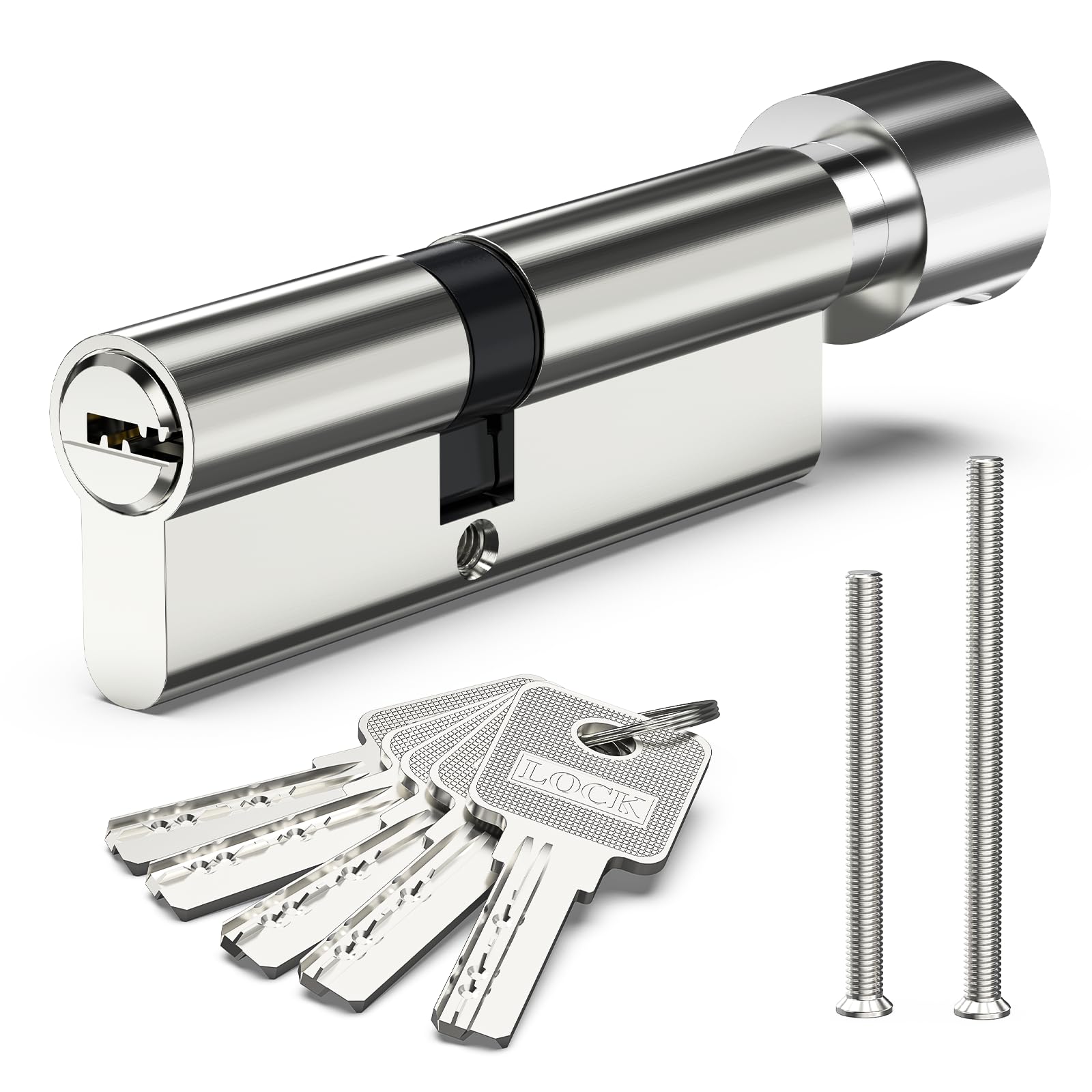 Valorada 40/50T(90mm) Thumb Turn Euro Cylinder Lock with 5 Keys