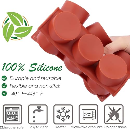 Miniatura 3 de Ocmoiy Molde de mineral redondo de 2 pulgadas para galletas de mineral cubiertas de chocolate, mini pastel, dulces, postres, gelatina, 24 tazas