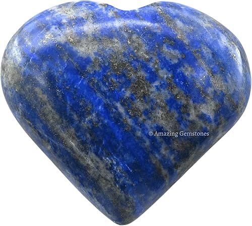 Piedra de palmera de corazón de cristal de lapislázuli piedra de preocupación de masaje de bolsillo para equilibrio natural de chakras curación de