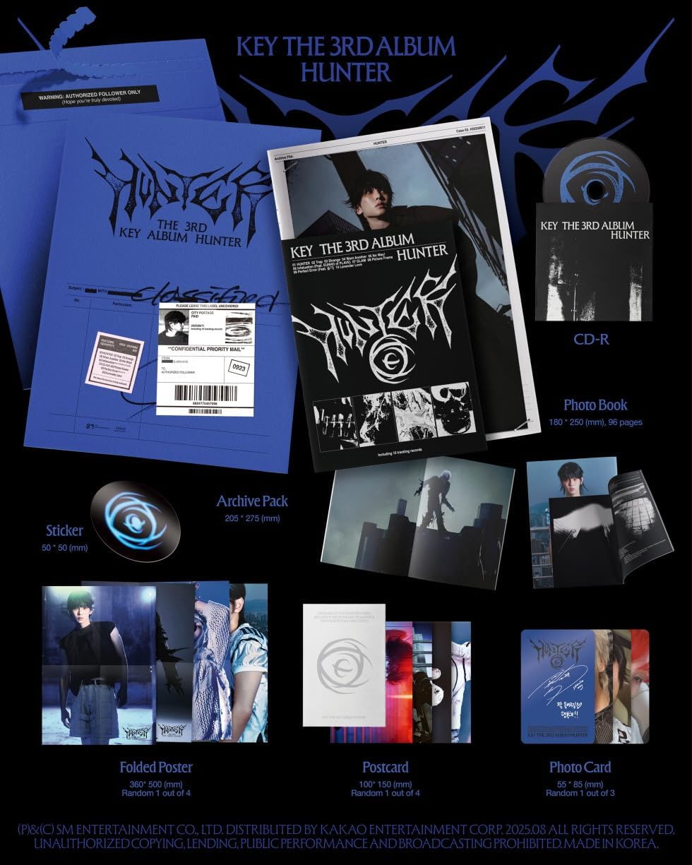 Shinee KEY 3rd Album HUNTER 5p Full Set (ARCHIVE+MONUMENT+TALISMAN+THE CUBE+Smini) + Express