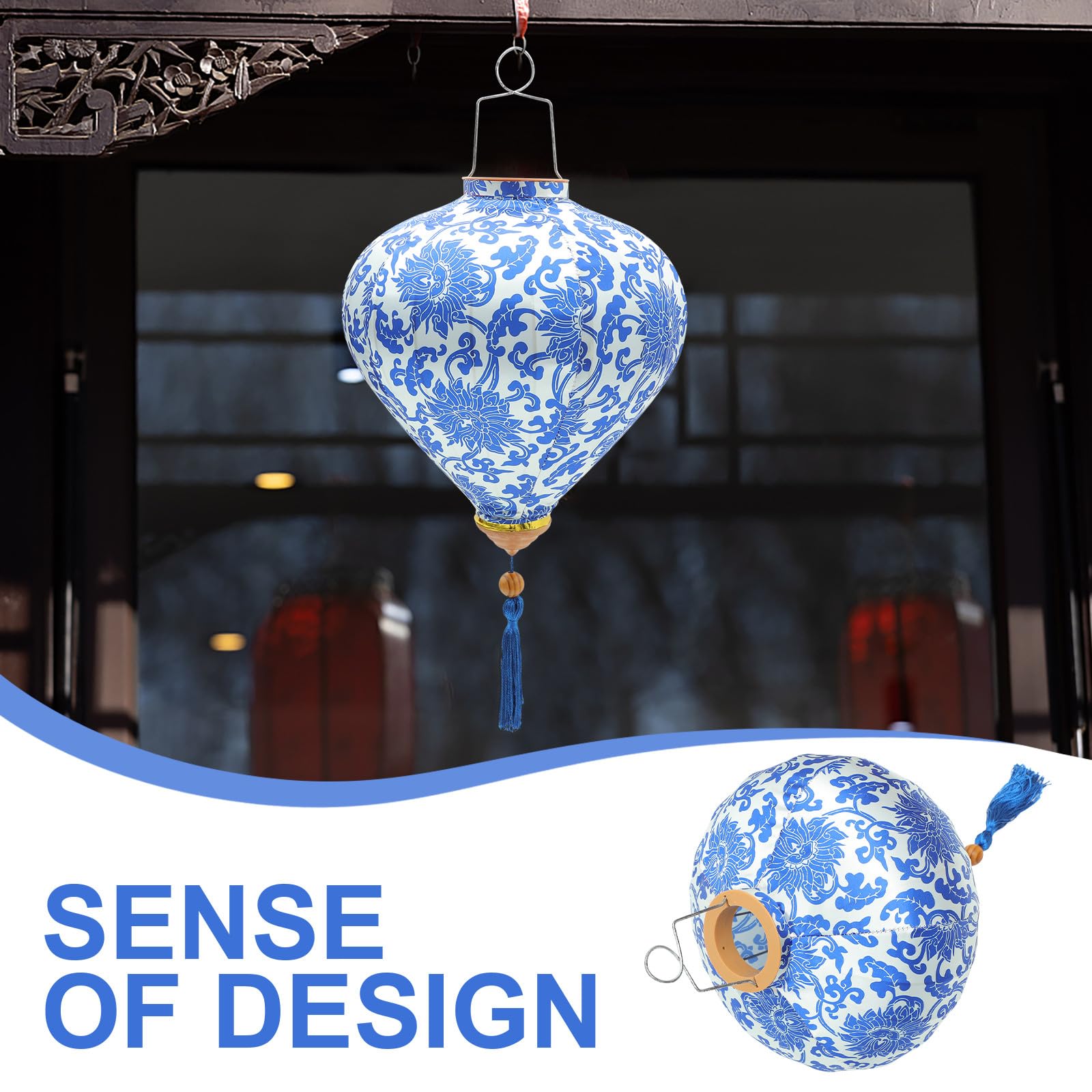 Lanterna Cinese Decorativa da Appendere in Seta 1 Pezzo | Decorazione per Feste e Party, Leggera e Durevole, Ornamento Sospeso per Allestimenti e Celebrazioni