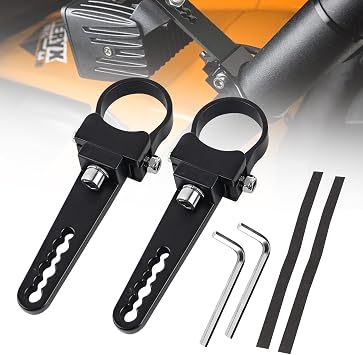 1.5 Tube Clamps Mounting Brackets, Adjustable 1.5 inch | For LED Pod Driving Lights Bars, Roll Cage Bull Bar Clip Holder Kit, LED Light Bar Mounts for Offroad Truck ATV SUV