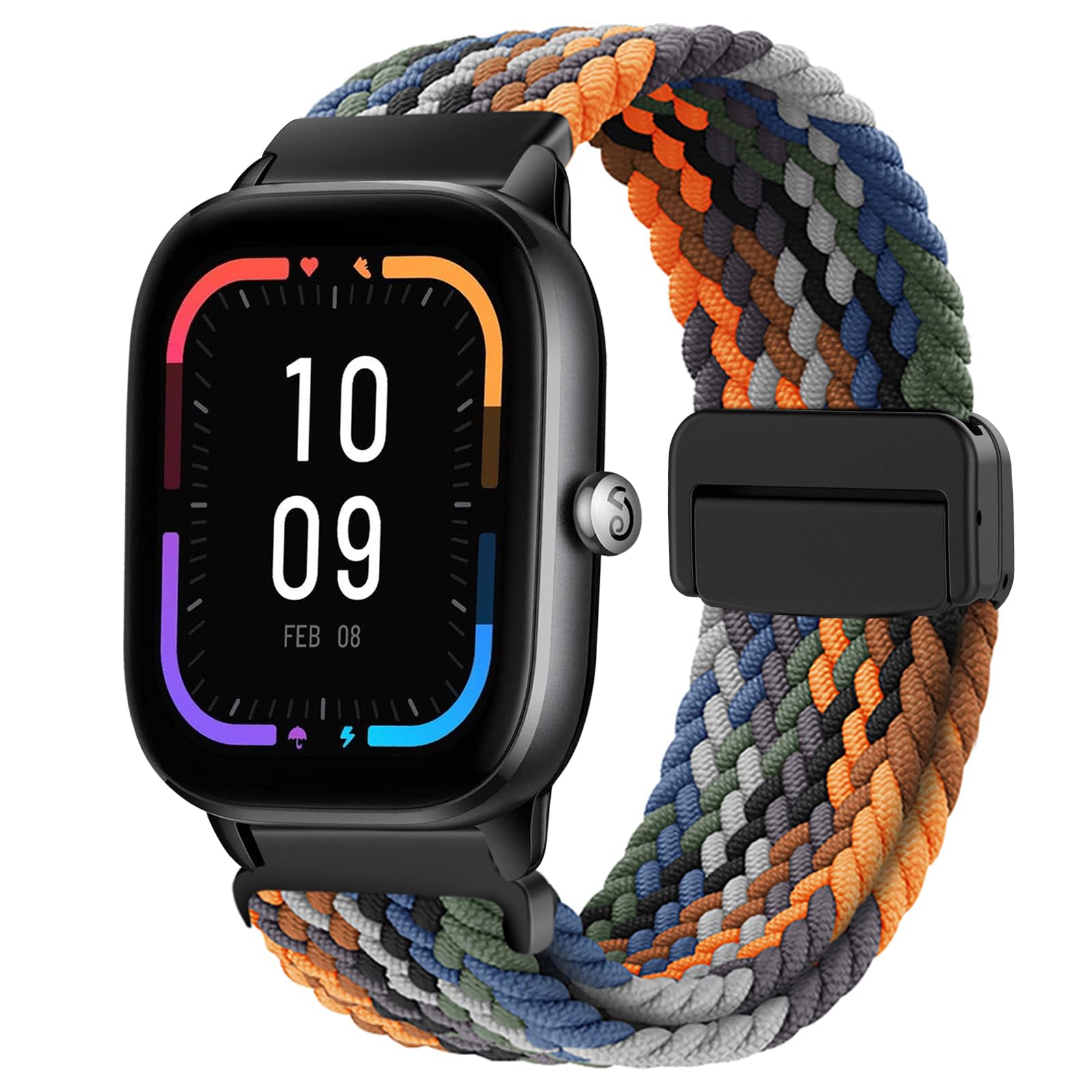 Cinturino per Amazfit Active, 20mm Sport Nylon Ricambio Elastica Cinturini per Amazfit GTS, GTS 4 Mini, GTS 4, GTS 3, GTS 2, GTS 2 Mini, GTR Mini, Amazfit Bip, Bip U, Bip U Pro, Bip 3, Bip 3 Pro