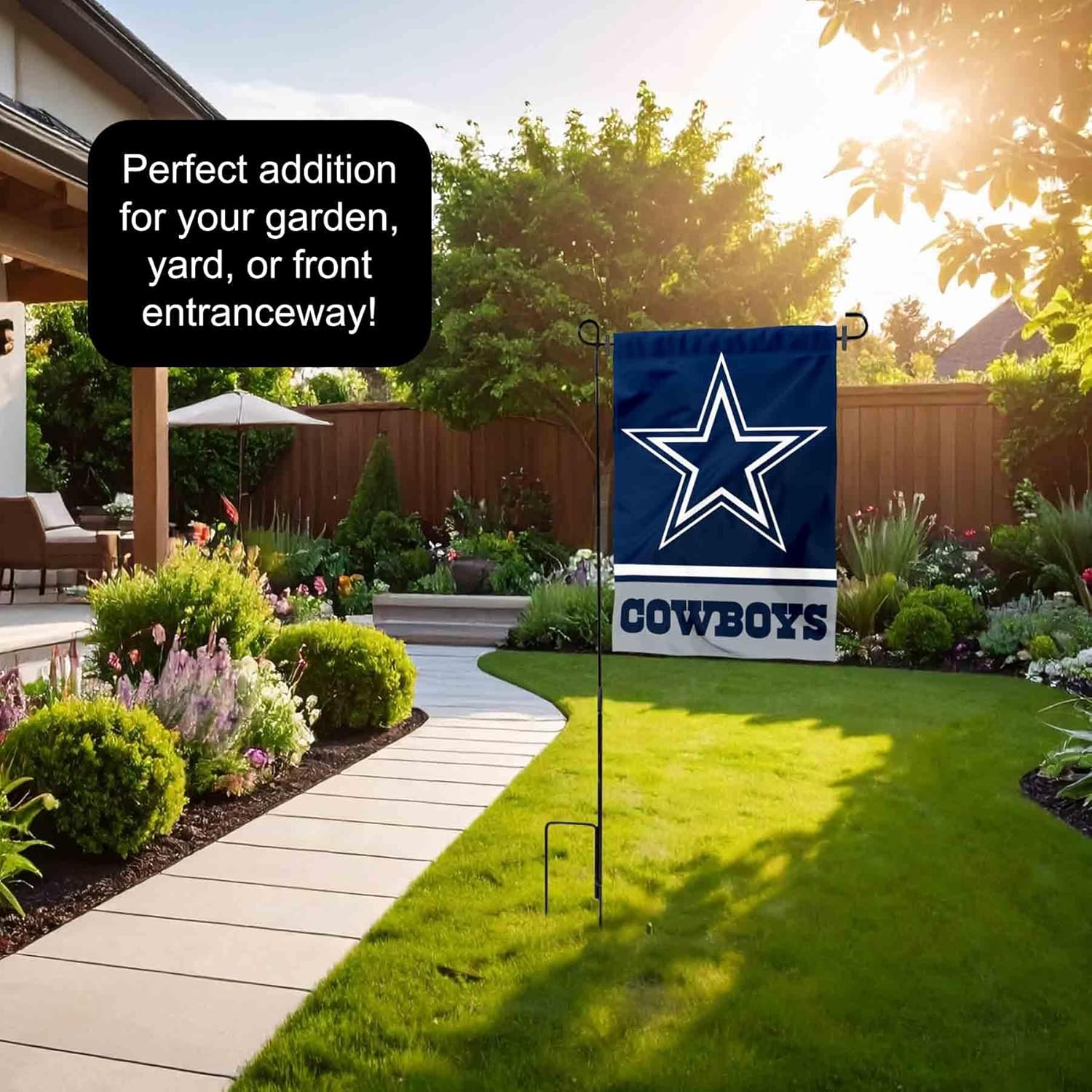 Dallas Garden Flag with Stand Holder - Image 4