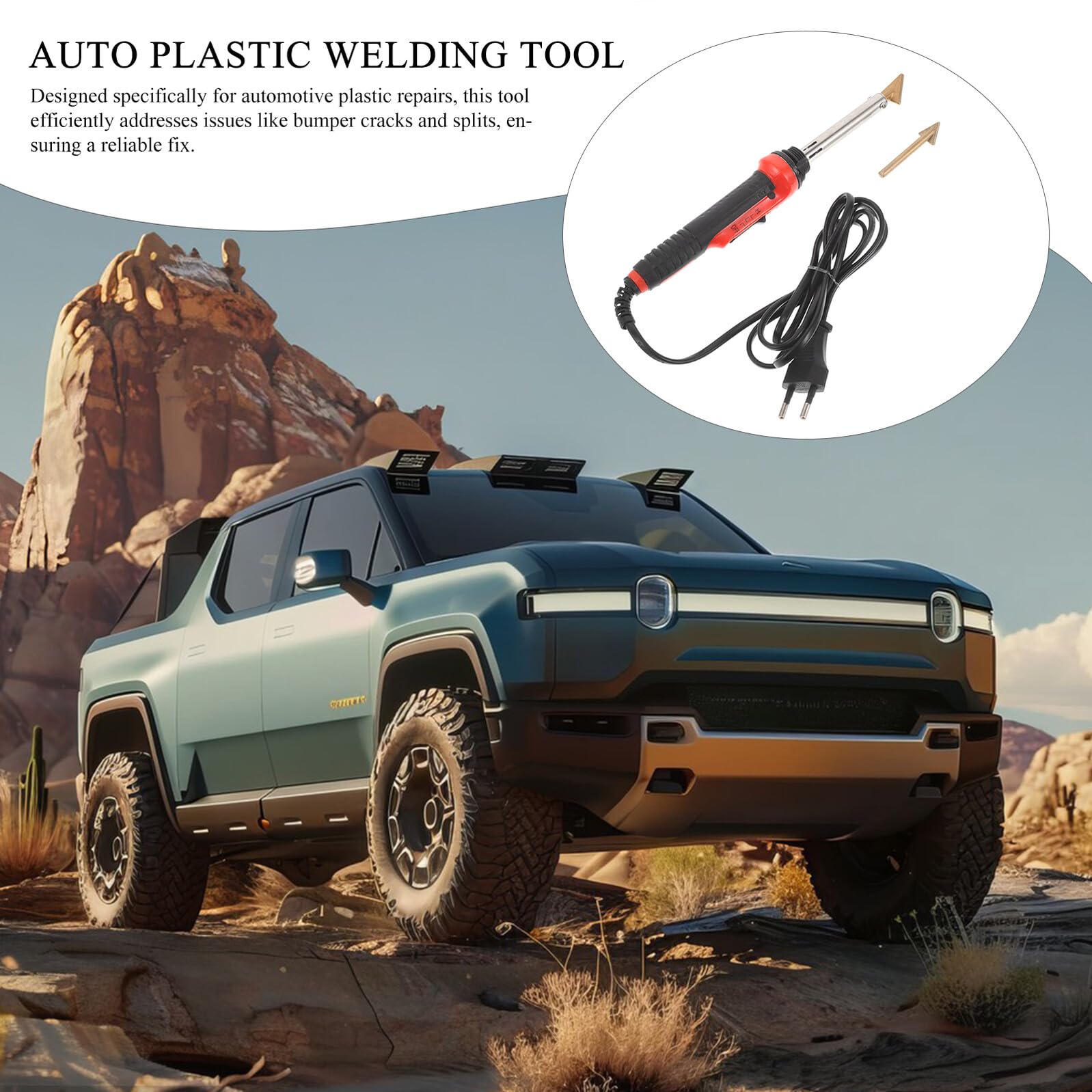 SHINEOFI Kit de Soldador Plástico para Reparación de Parachoques de Coche Máquina de Soldadura Automotriz Práctica con Diseño Resistente y Fácil Uso para Mecánicos y Bricolaje