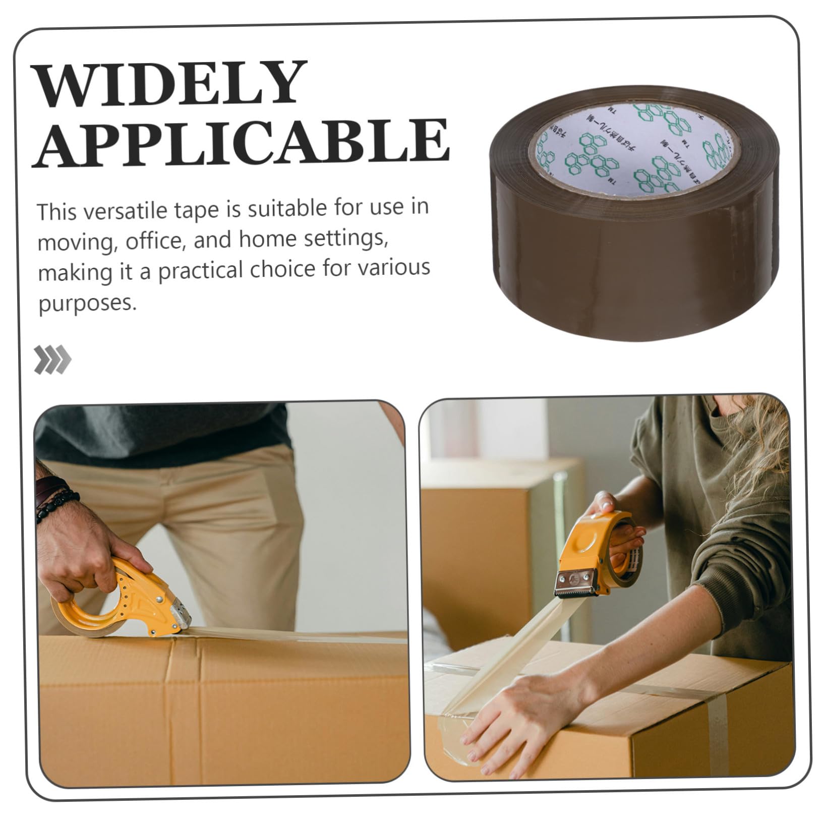 5 Rollen Pack Braunes Packband Starkes Klebeband für Versand Umzug und Verpackung Hochfeste Haftung Vielseitig Einsetzbar für Kartons Büro und Haushalt