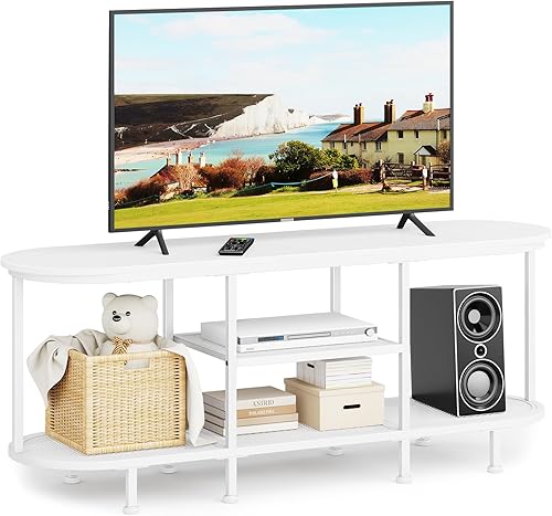 Miniatura 9 de Soporte de TV para centro de entretenimiento - Mesa de TV para sala de estar - Mesa consola de TV pequeña para dormitorio - Soporte de televisión de