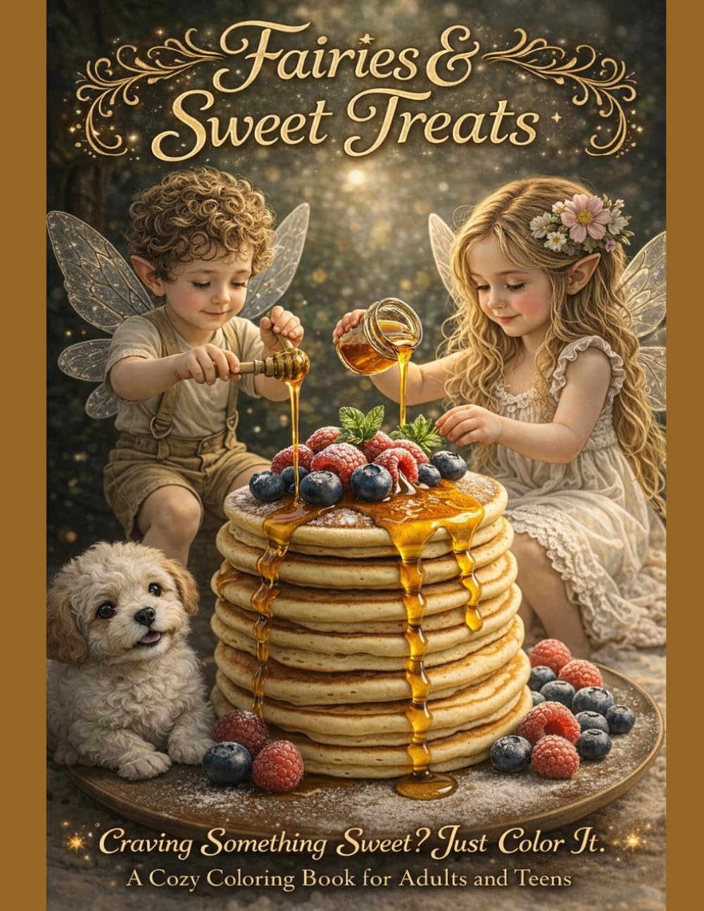 Fairies & Sweet Treats: Craving Something Sweet? Just Color It . A Cozy Coloring Book for Adults & Teens with Magical Desserts and Fantasy Fairies