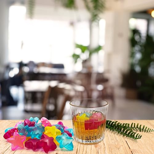 Miniatura 8 de Cubitos de hielo reutilizables, 40 cubitos de hielo de plástico, congelación rápida, fáciles de limpiar, congelables, falsos cubitos de hielo para