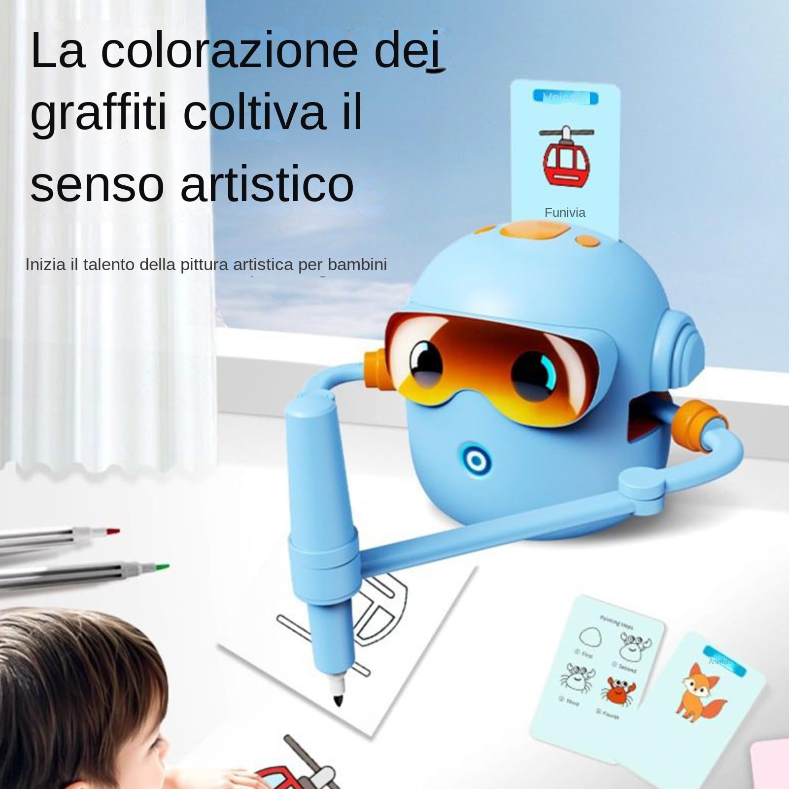 Robot Per La Pittura Giocattoli Educativi Per L'Apprendimento | Robot da Pittura Intelligente e Interattivo Per Bambini, Ragazzi E Ragazze, Ideale Per Viaggi, Scuola E Asilo Infantile
