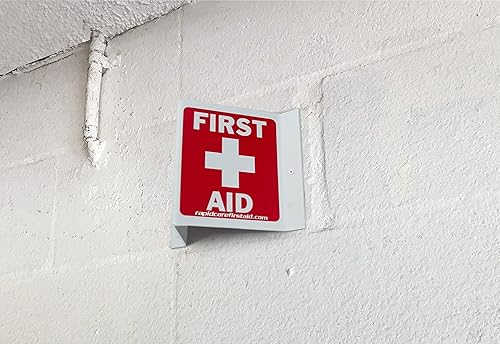 Miniatura 2 de Letrero de primeros auxilios de primeros auxilios, plástico acrílico de alta densidad, 9 x 7 x 5 pulgadas, kit de fijación de montaje incluido,