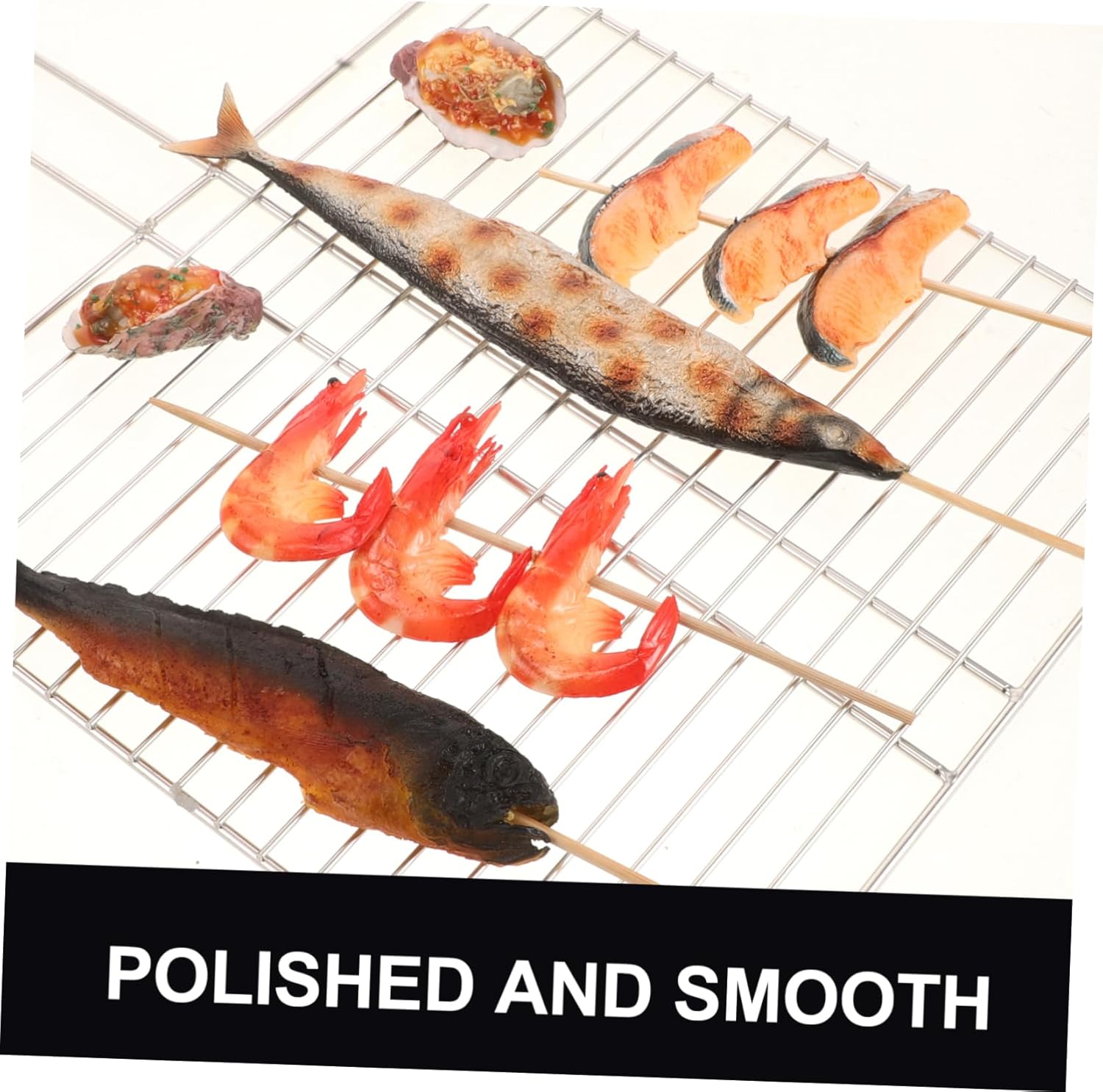 Sturdy Single Handle Grilled Fish Net Outdoor Grill Cooking Rack Bbq Mesh for Meat Veggies