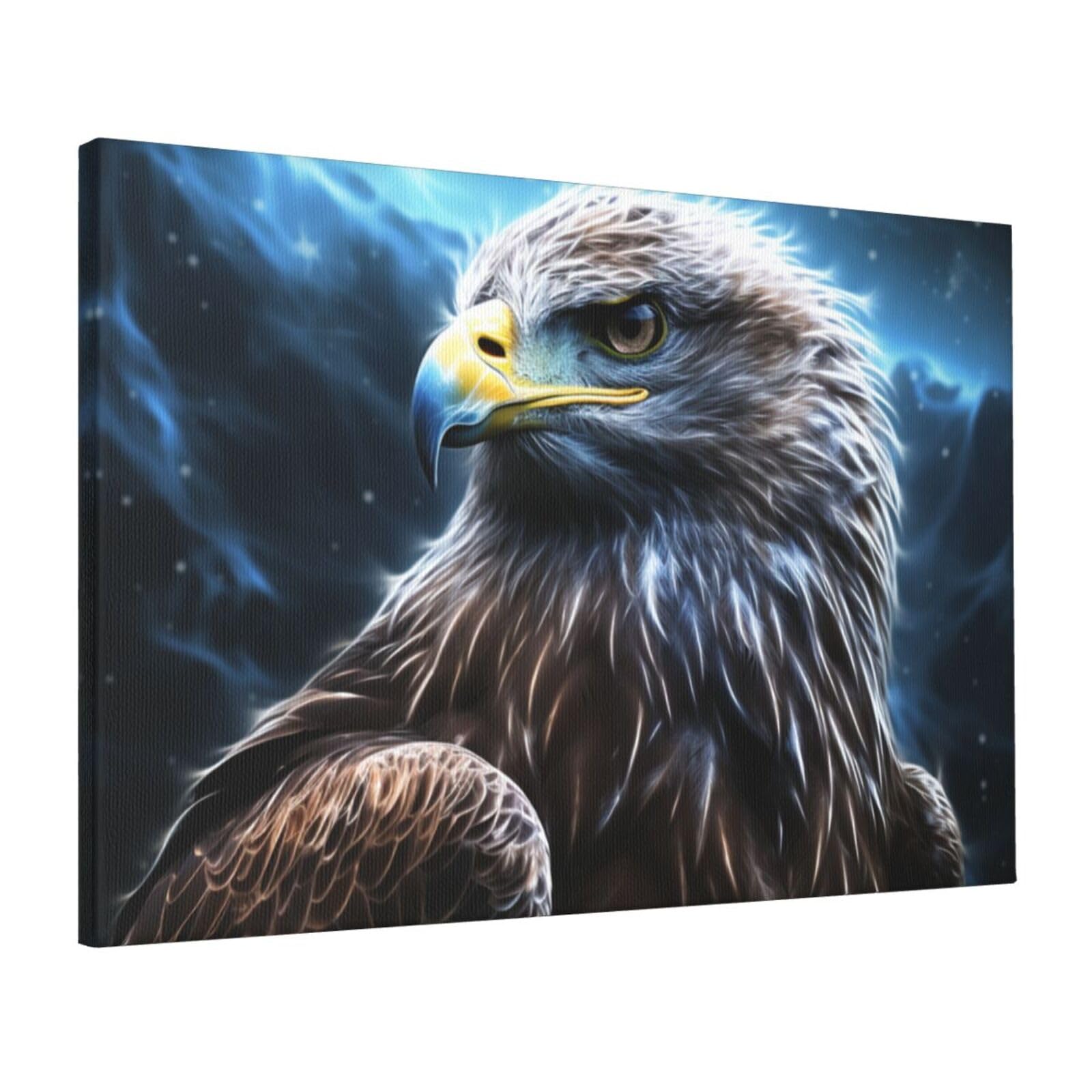 FodPand Canvas Wall Art for Living Room Wall Decor 16"x24" Modern Artwork Painting Pictures Hanging Canvas Prints Night Sky Eagle Aesthetic Wall Art for Bedroom Bathroom Office Wallart Decor