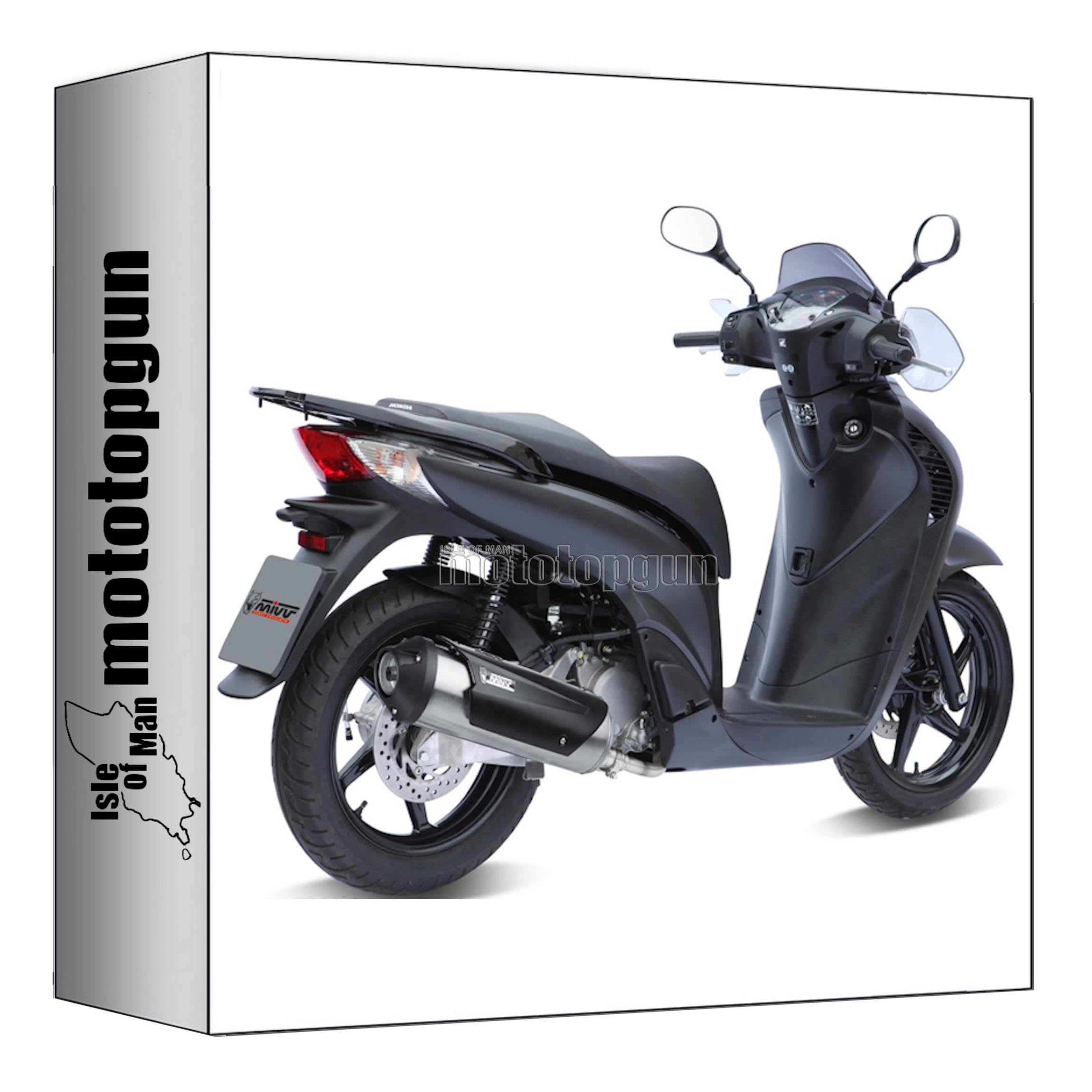mivv scarico completo omologato nocat urban inox compatibile con honda sh 125 2002 2003 2004 2005 2006 2007 2008 2009 2010 2011 2012 mototopgun
