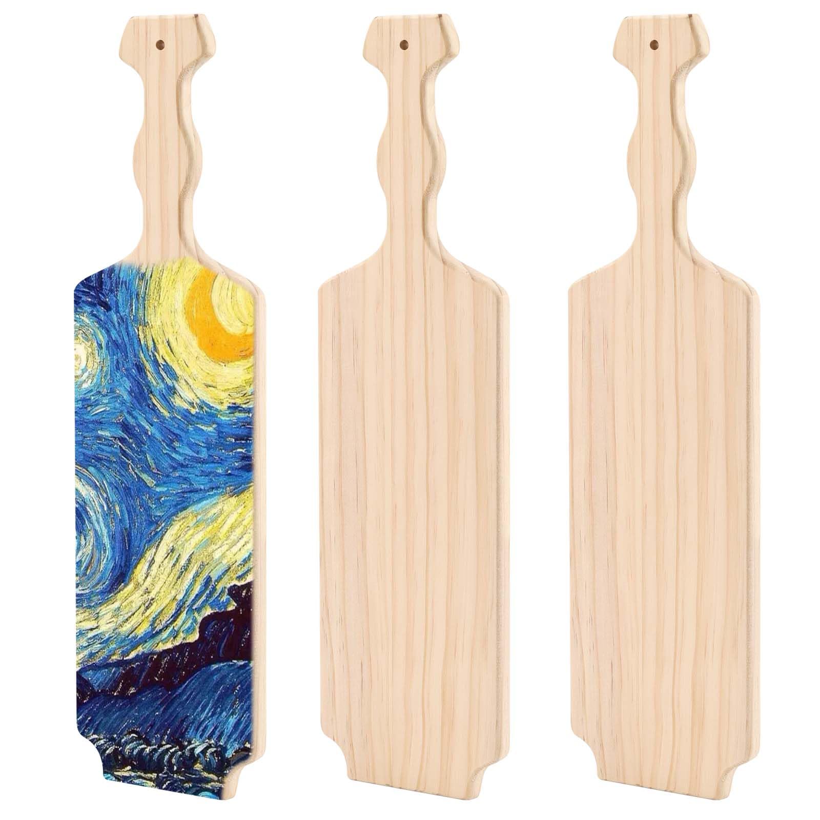 JAPCHET 3 Pieces 15 Inch Sorority Paddle, Unfinished Wooden Greek Fraternity Paddle, Solid Pine Wood Paddles for DIY, Crafts, Home Decorating