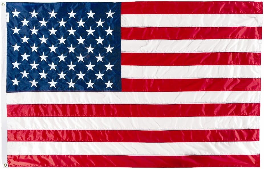 American Flags Outdoor - US Made 100% - All Weather Strong Durable Heavy Duty Open Weave - 2 Ply Polyester with Open Weave Durable Construction - 3 x 5 ft