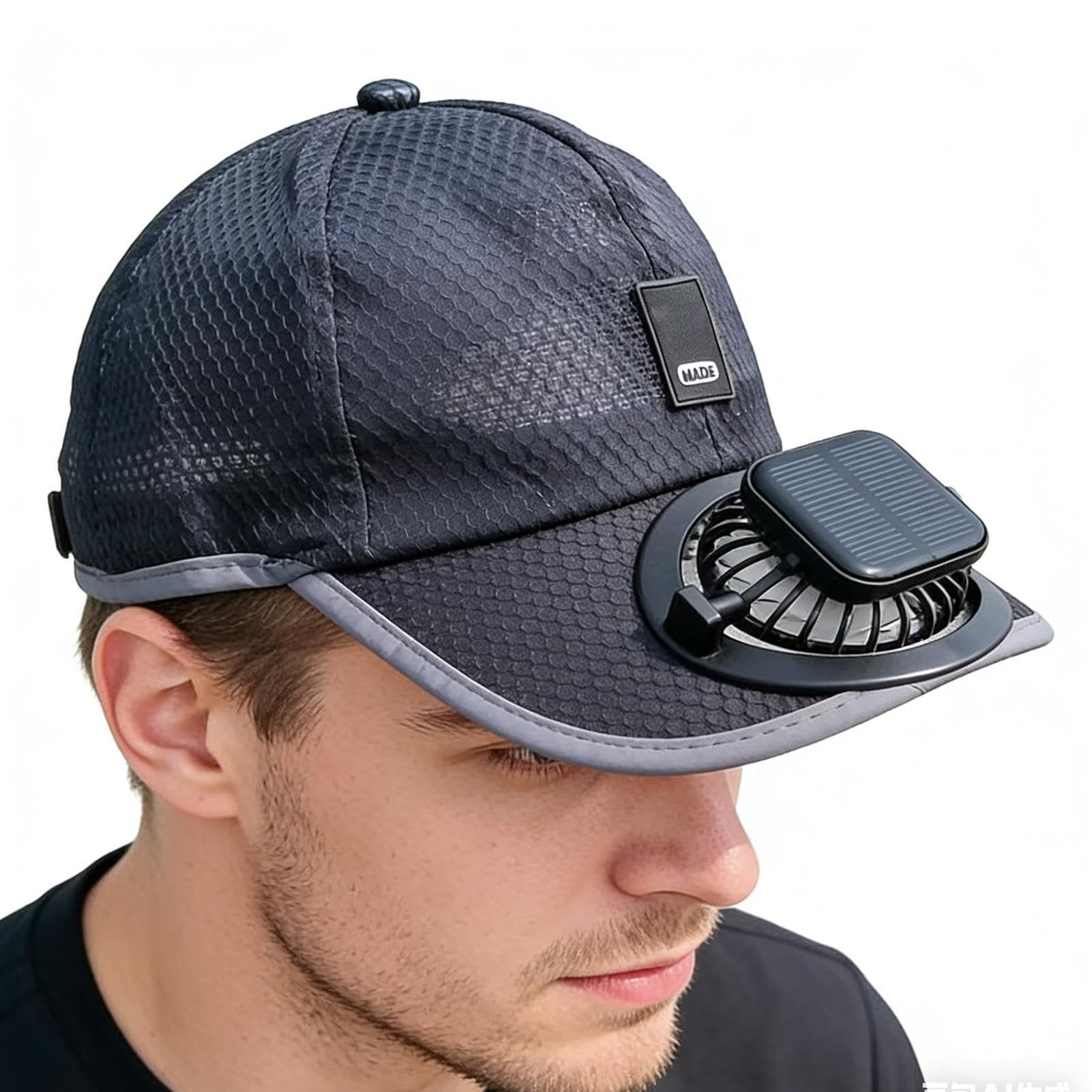 Sombrero De Sol - Diseño De Tesa Ancha De Poliéster, Enfriamiento Con Ventilador Solar, Gorro De Béisbol Para Correr, Gorra De Ventilación Ajustable | Sombrero Deportivo De Exterior Para Mujer Uo