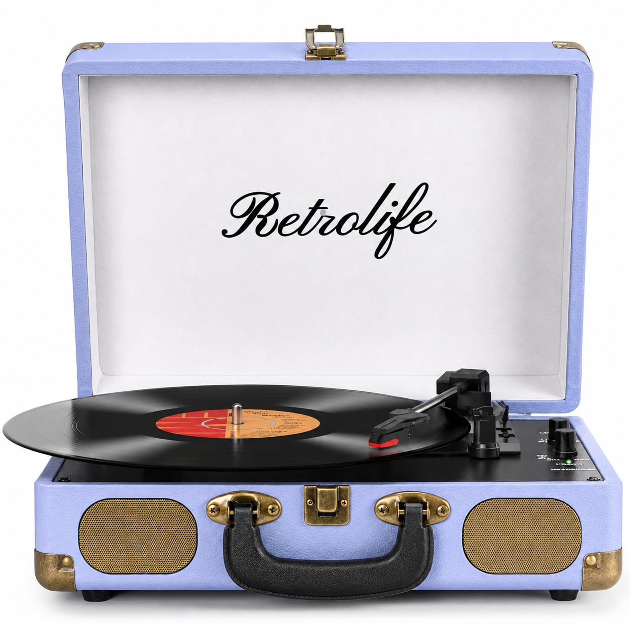 Retrolife® Vinyl Record Player with Speakers, Bluetooth Vinyl Player