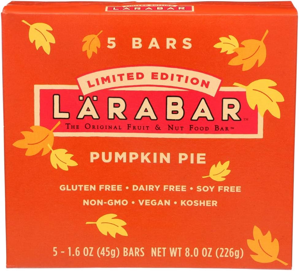 LARABAR Pumpkin Pie Bar 5 Count, 1.6 OZ Grocery