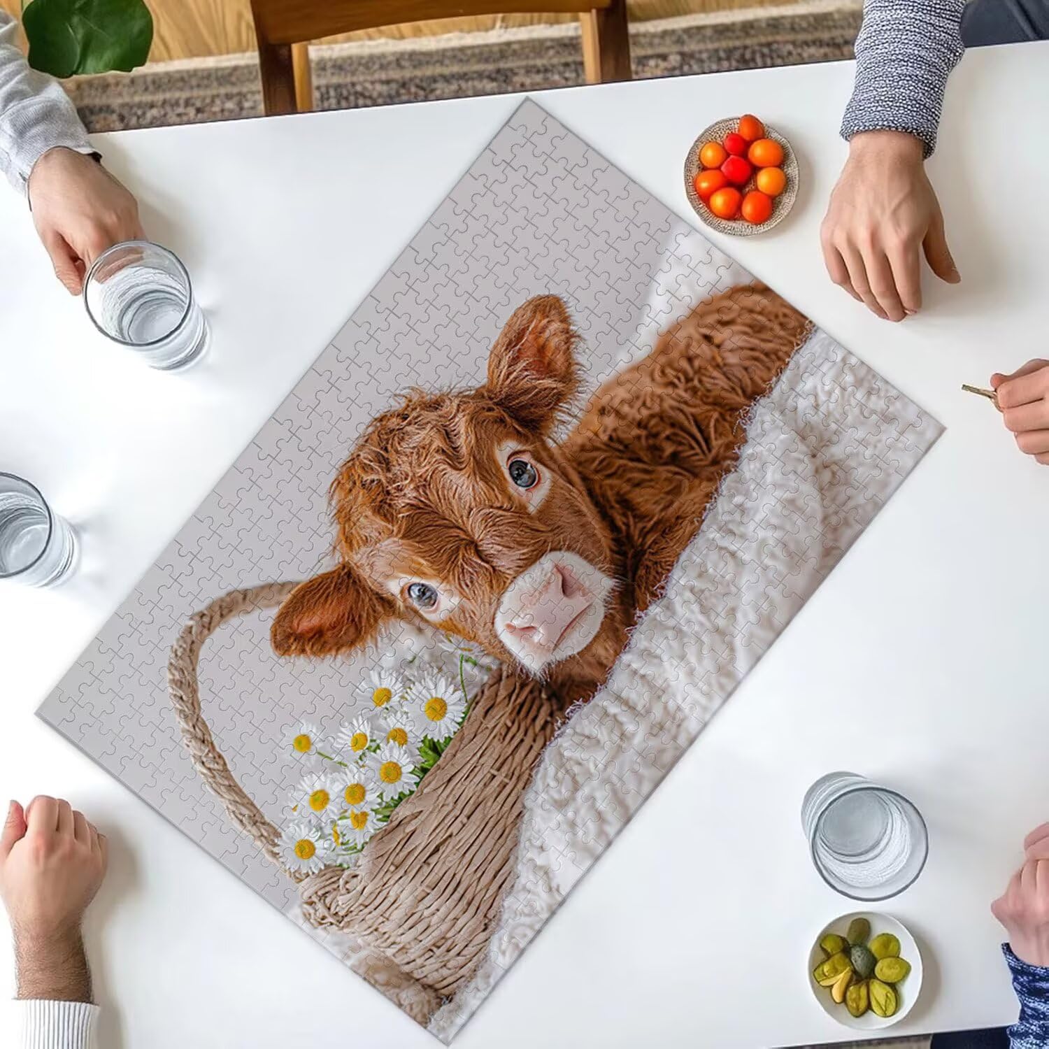 1500 Pezzi di Puzzle, mucche1500 Pezzi di Puzzle per Adulti, Regalo di Anniversario, Regalo di Natale, Decorazione Della Casa, Prevenzione Della Degenerazione Cerebrale Negli Anziani v-631