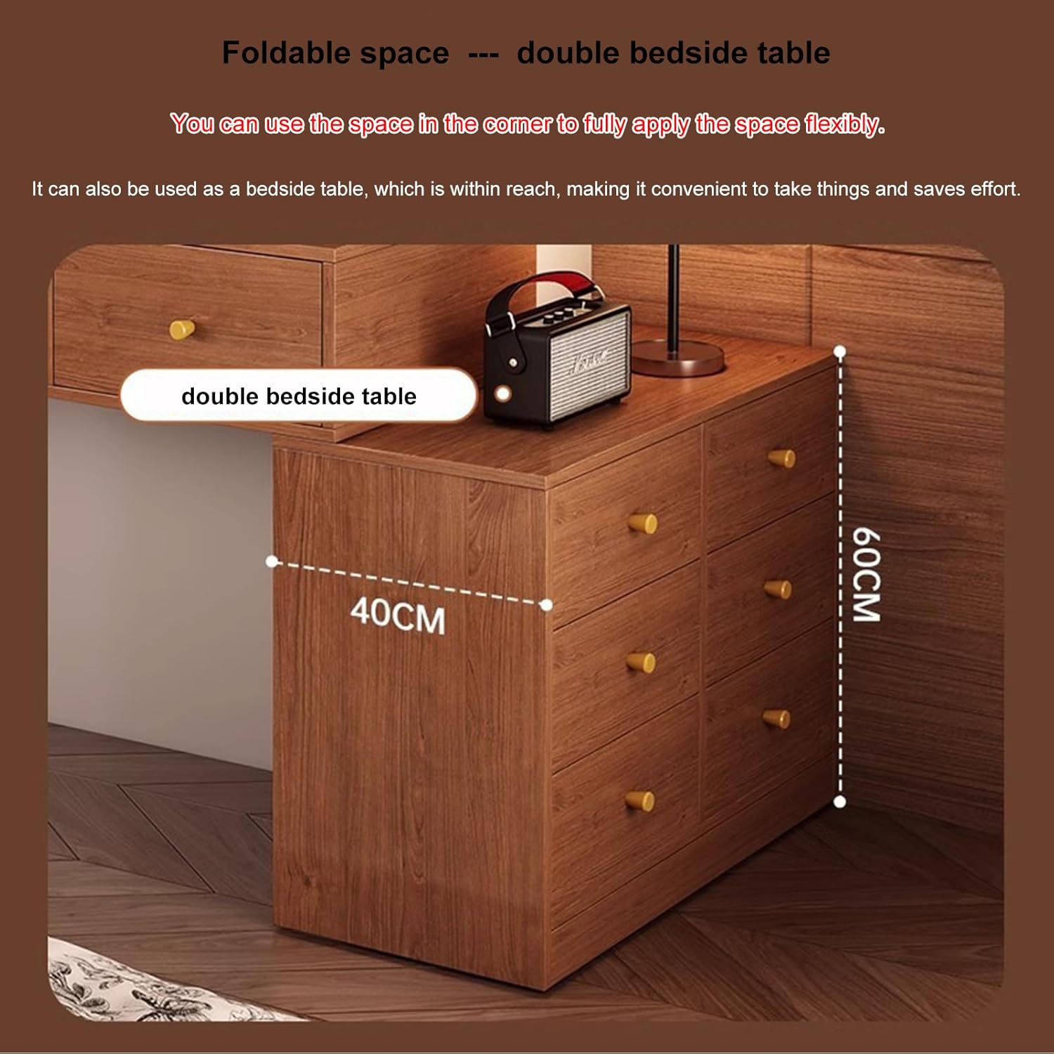 Vanity Desk with 9 Spacious Drawers - LED Vanity Desk Set with Mirror, Solid Wood L-Shape Makeup Dressing Table, for Bedroom, Salon, Beauty Studio