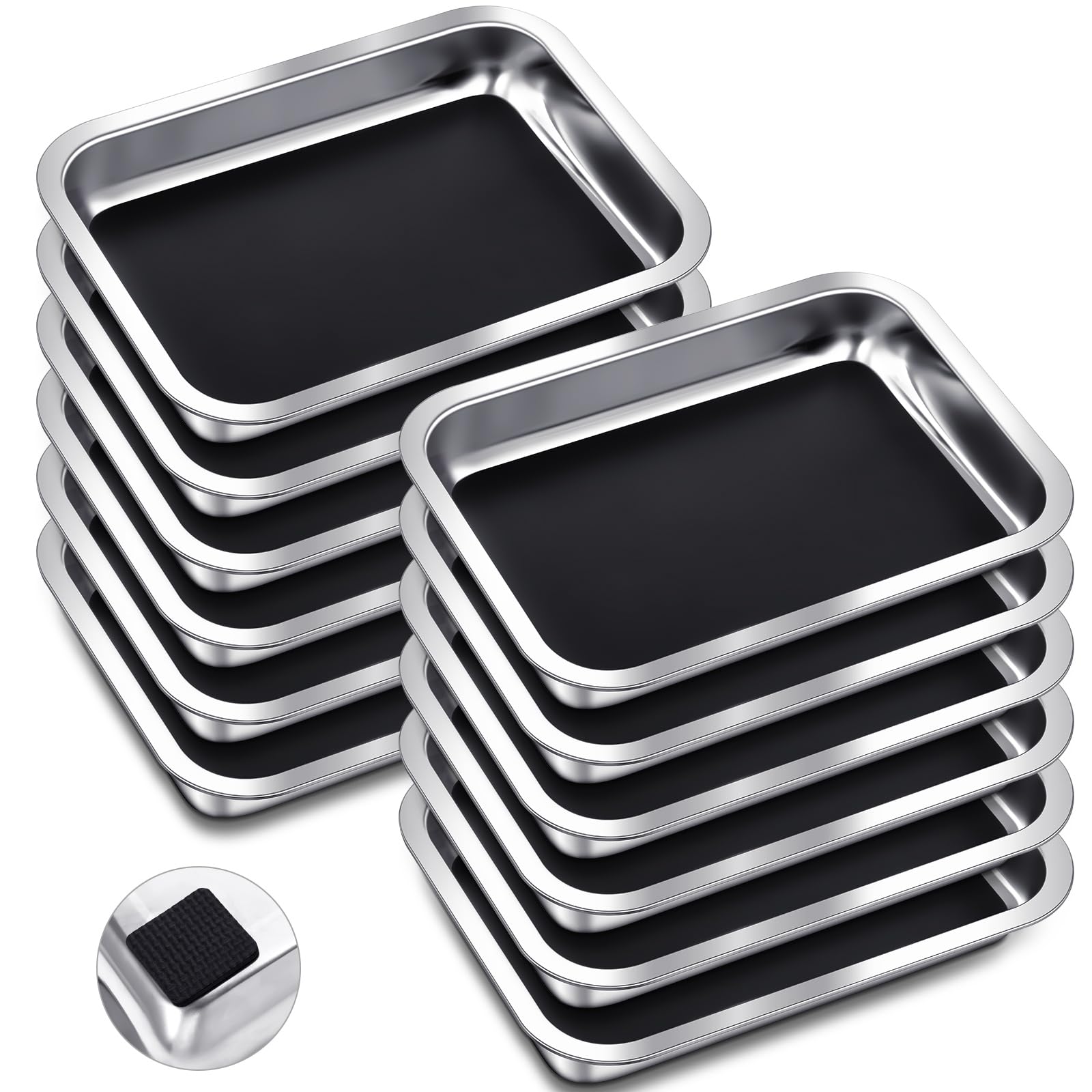 Conelist 8 Set 12.2 x 8.27 Inch Dissection Pan with Wax, Black — Amazon image 19