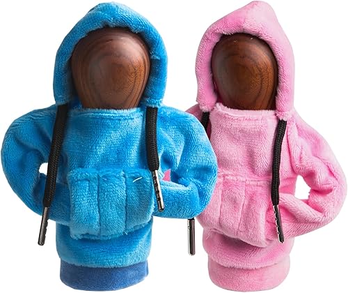 2 sudaderas con capucha para palanca de cambios, sudadera con capucha divertida para cambio de marchas, accesorios interiores de automóviles azul y
