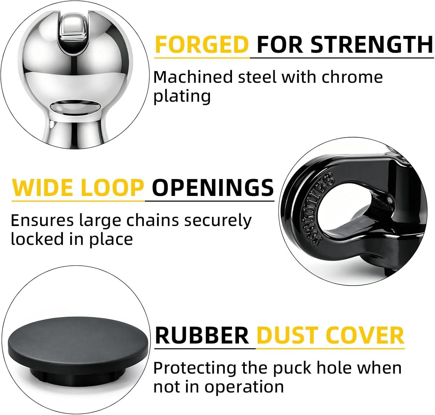 60692 Gooseneck Hitch Ball Kit, OEM Puck System Gooseneck Ball 2-5/16" Heavy Duty, Compatible with Ford F250 F350 F450 (2013-2026), Chevy Silverado 2500/3500, GMC Sierra & Nissan Titan XD