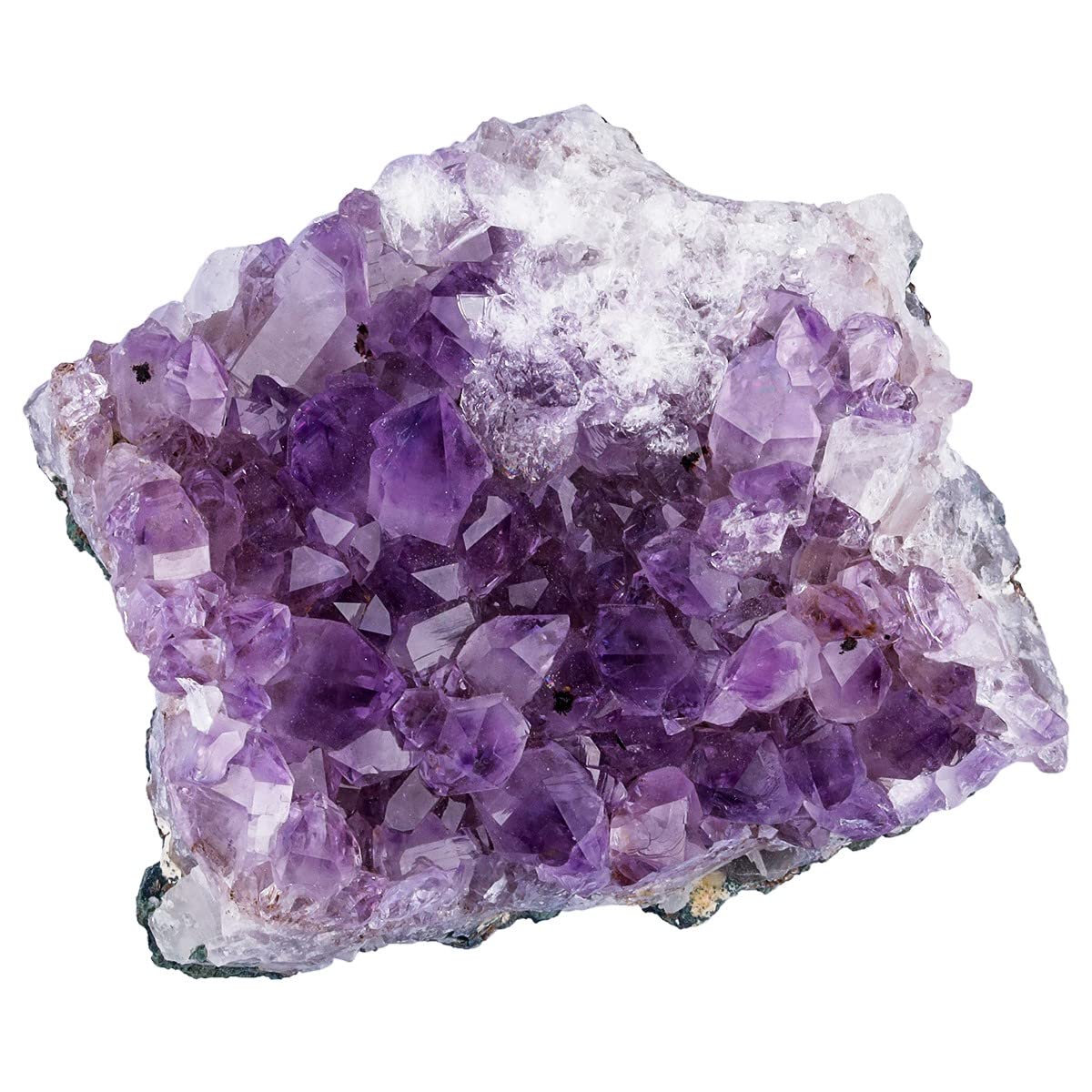 KYEYGWO Natural Amethyst Crystal Cluster Gemstone Specimen for Home Decoration Raw Druzy Geode Quartz Stone Figurine for Reiki Healing Meditation, 100-150g