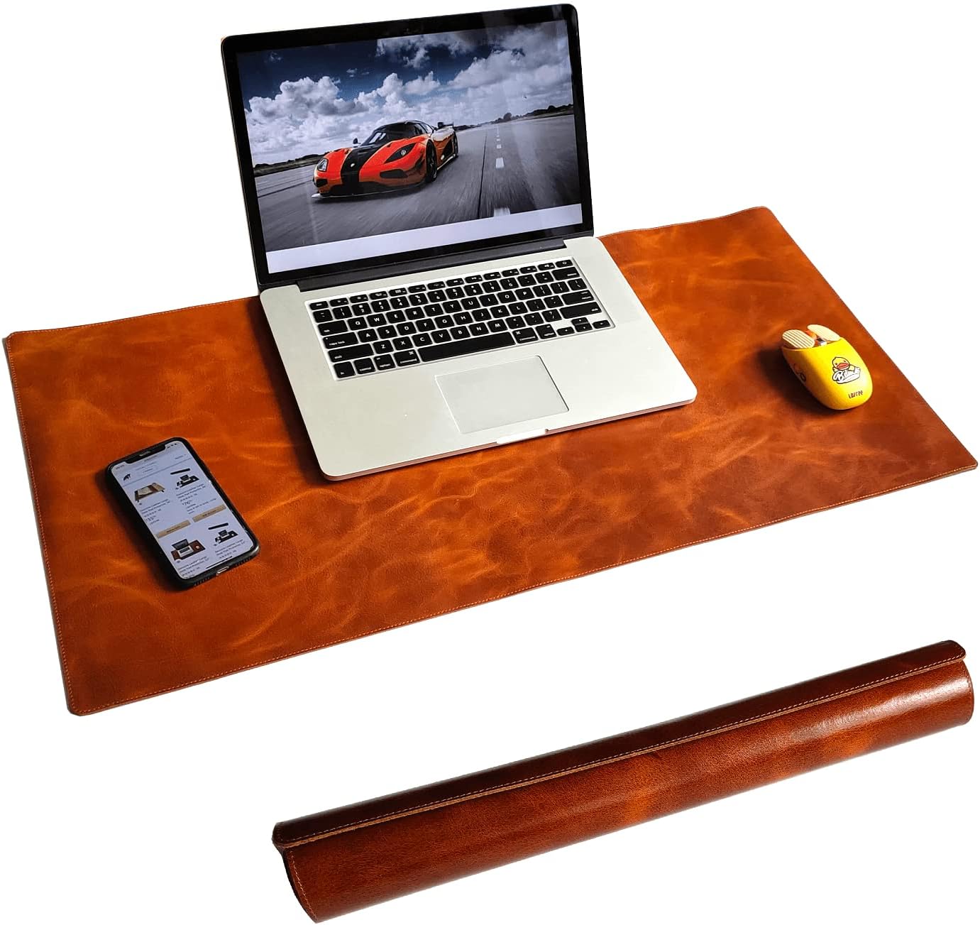 Niaiu Full Grain Leather Desk Pad Protector, 32'' x 16