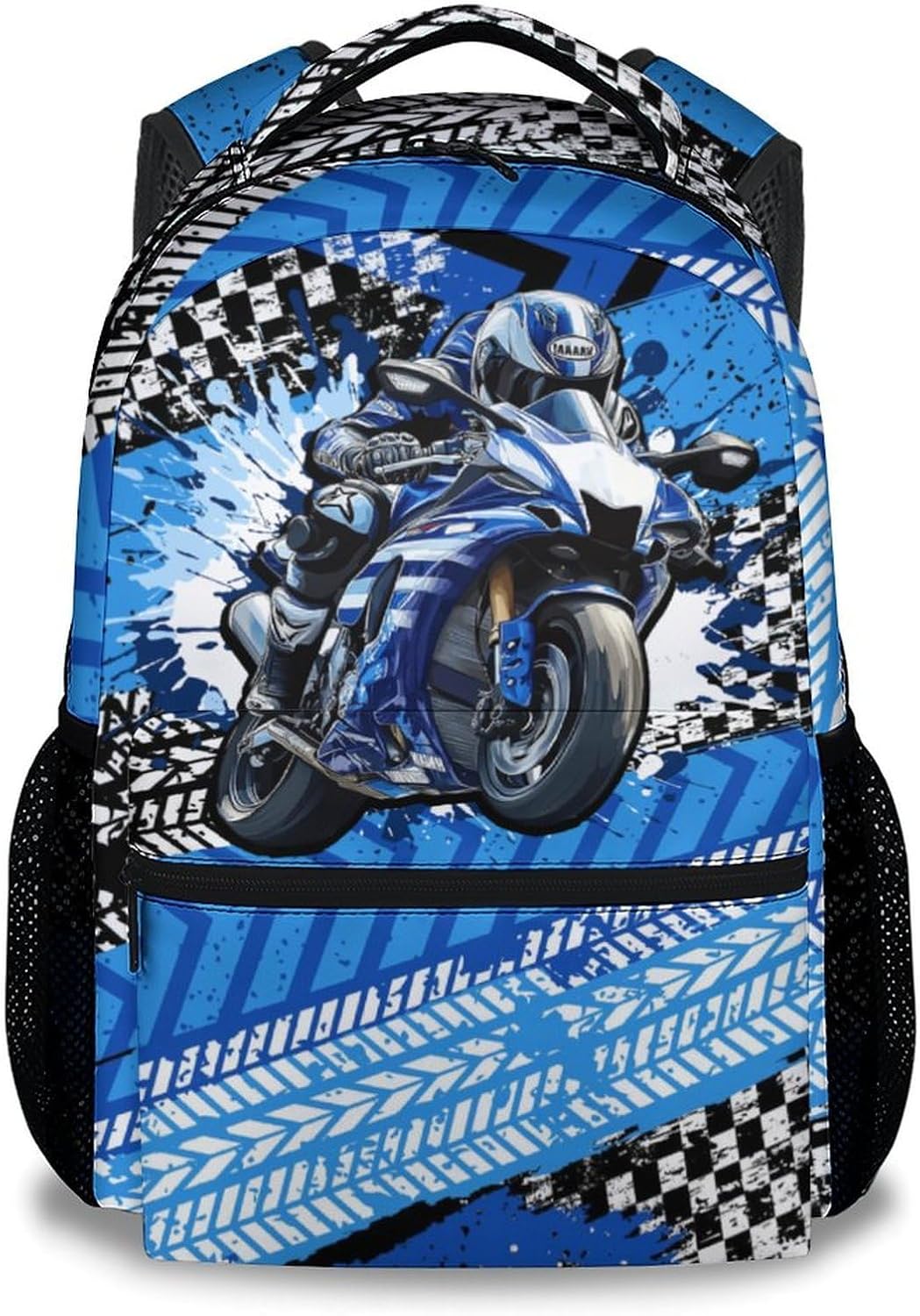 Boys Backpack, Car Backpacks for Kids, 17" Toddler Bookbag for Elementary Preschool Kindergarten, Racing School Bag
