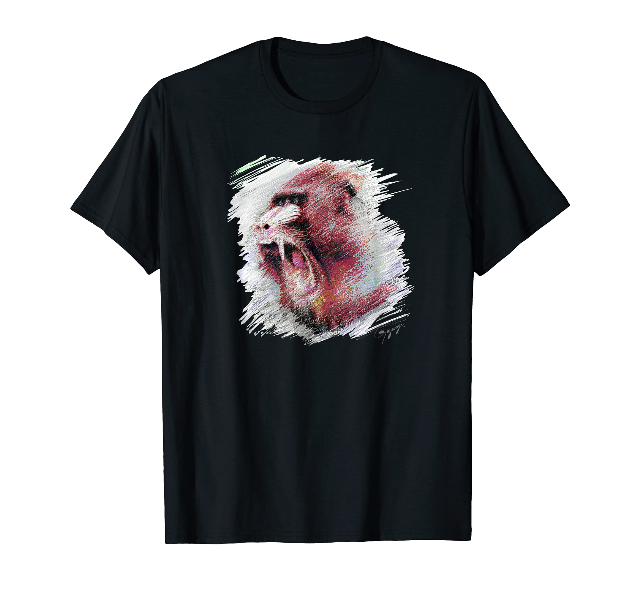 Protest Mandrill T Shirt by Gogimogi - Baboon Monkey Tee