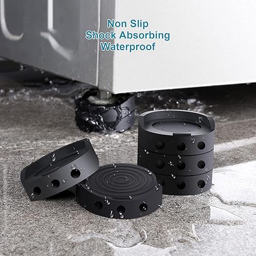 Miniatura 2 de HURRISE Almohadillas antivibración para lavadora con HexaGrip  Detiene la lavadora secadora ruido movimiento sacudidas caminar deslizamiento