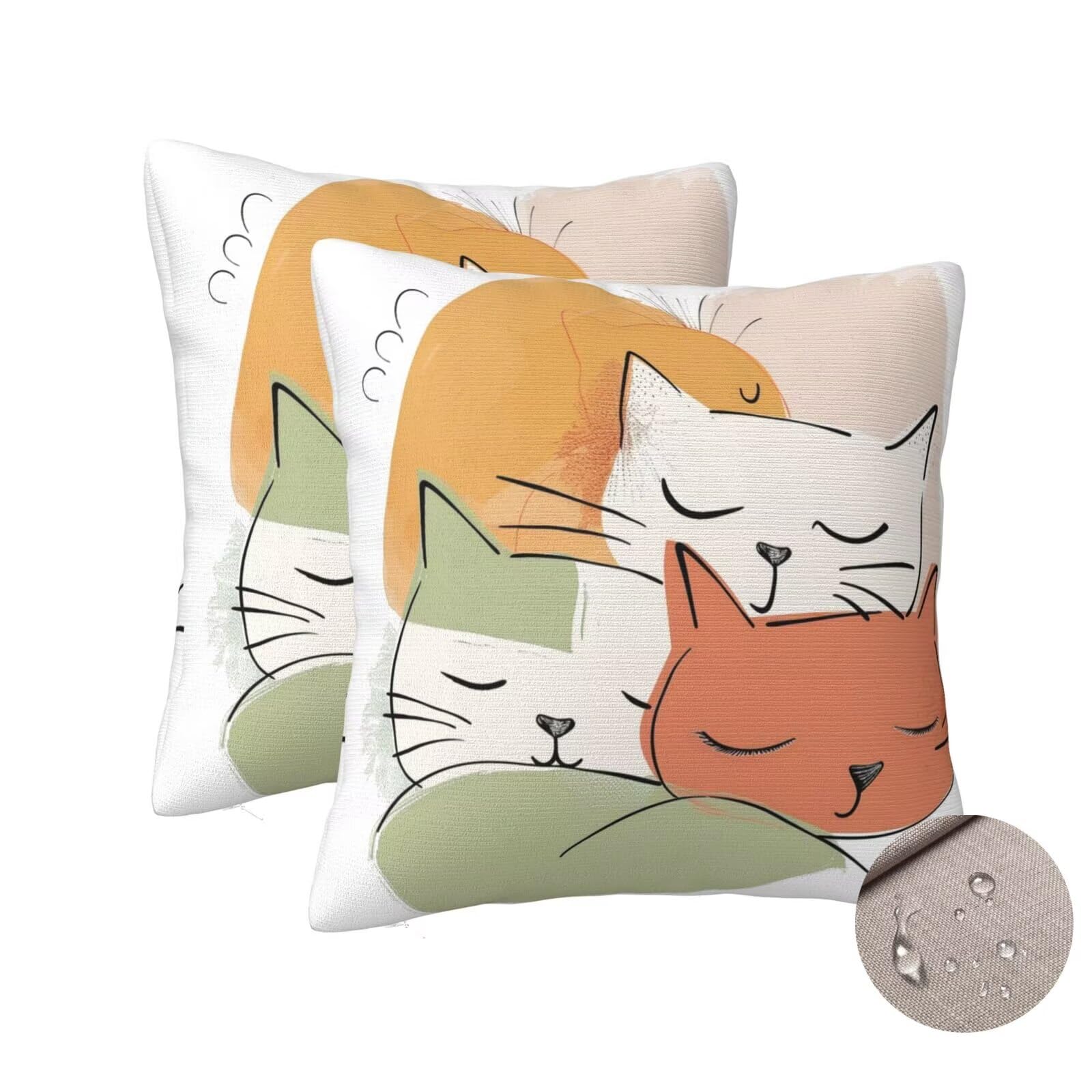 Housse coussin 70x70 cm grand format imperméable contre l'humidité du jardin