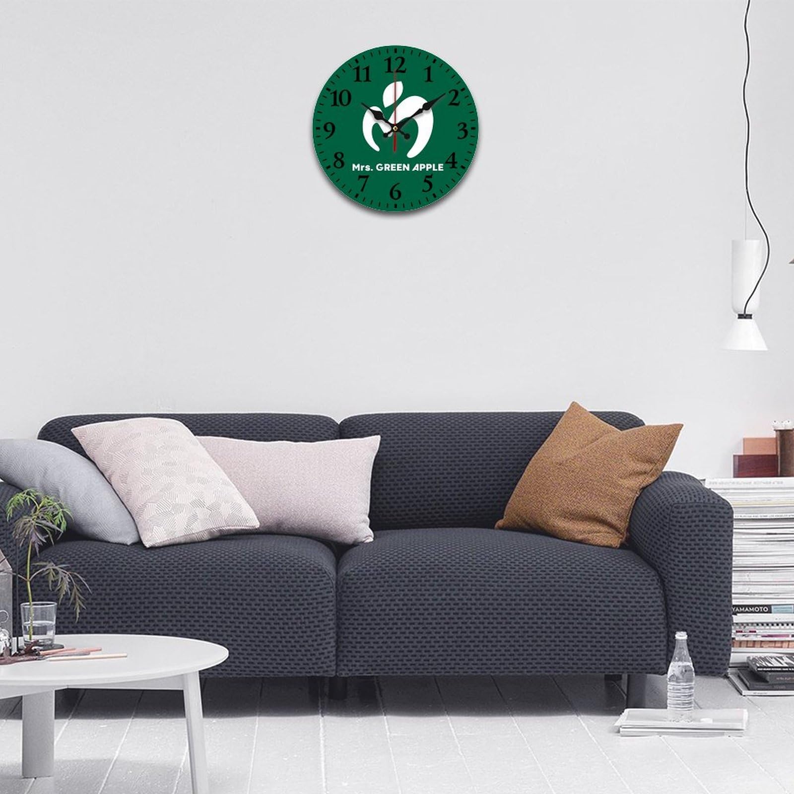Amazon.co.jp: ミセスグリーンアップル 壁掛け時計 丸型デジタル 卓上