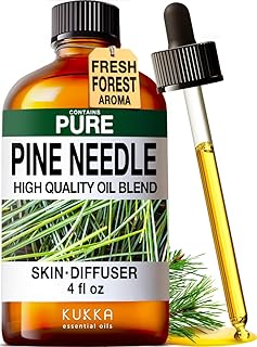 KUKKA Pine Needle Essential Oils - 4 Fl Oz - for Hair, Skin, Diffuser, Aromatherapy & DIY Soap Making Scent
