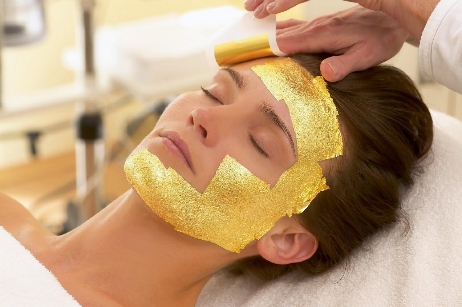 24 K Facial Mask Gold Leaf for Spa. Thailand 100% Real Glod 20 Pcs.