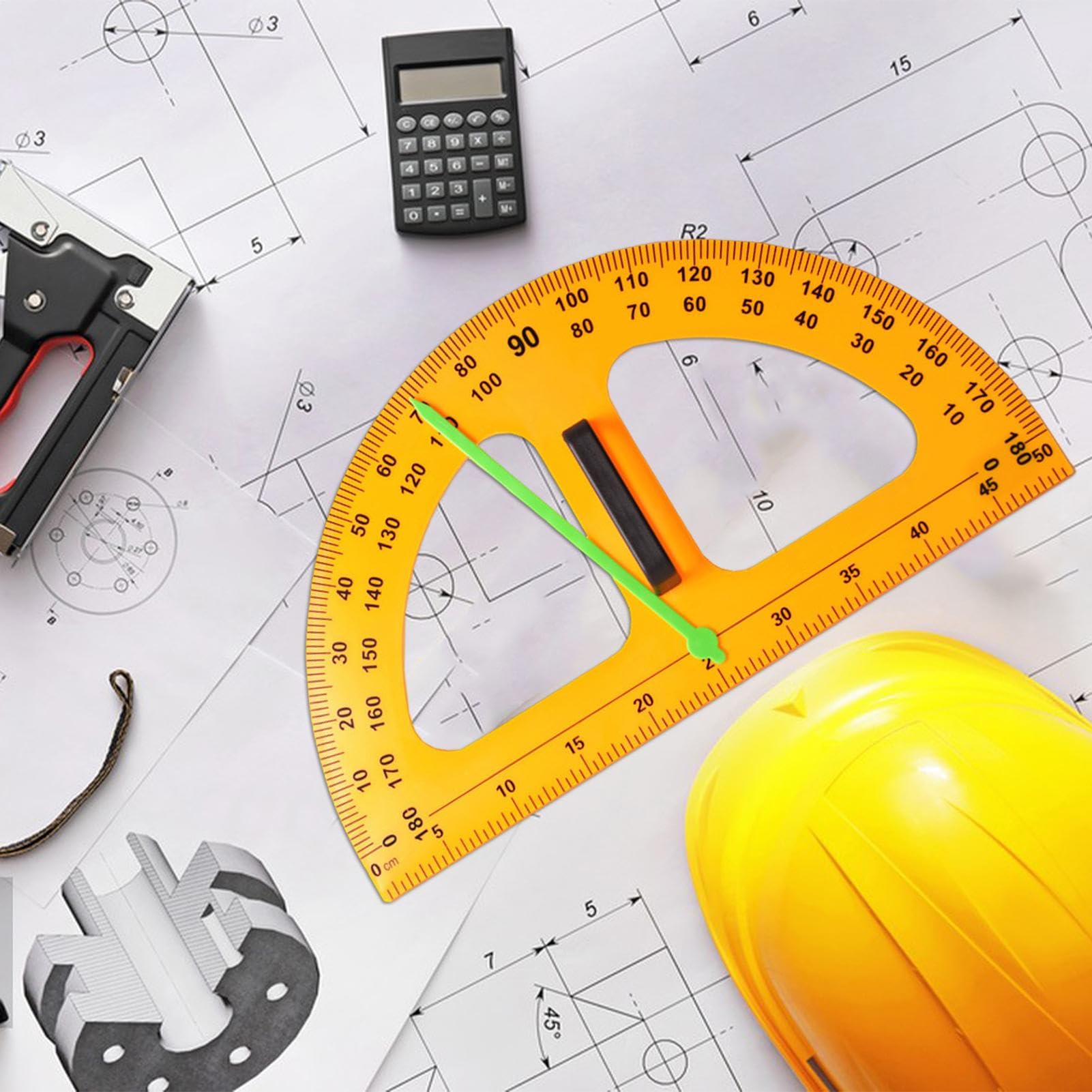 Winkelmesser für Mathematikunterricht, große digitale Designskala, ABS