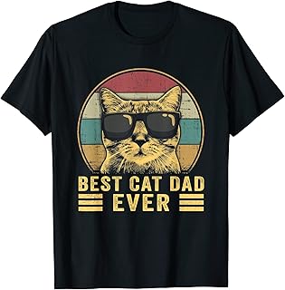 Vintage Best Cat Dad Ever Bump Fit T-Shirt