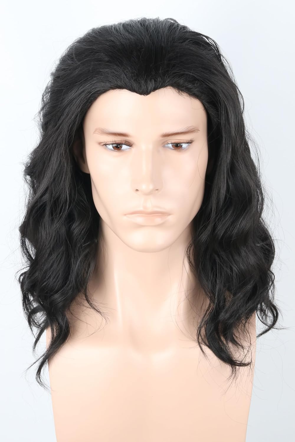 Men's Wig Black Short Curly Natural Wave Funny Wigs for Men Halloween Costume Party Wig - Image 2