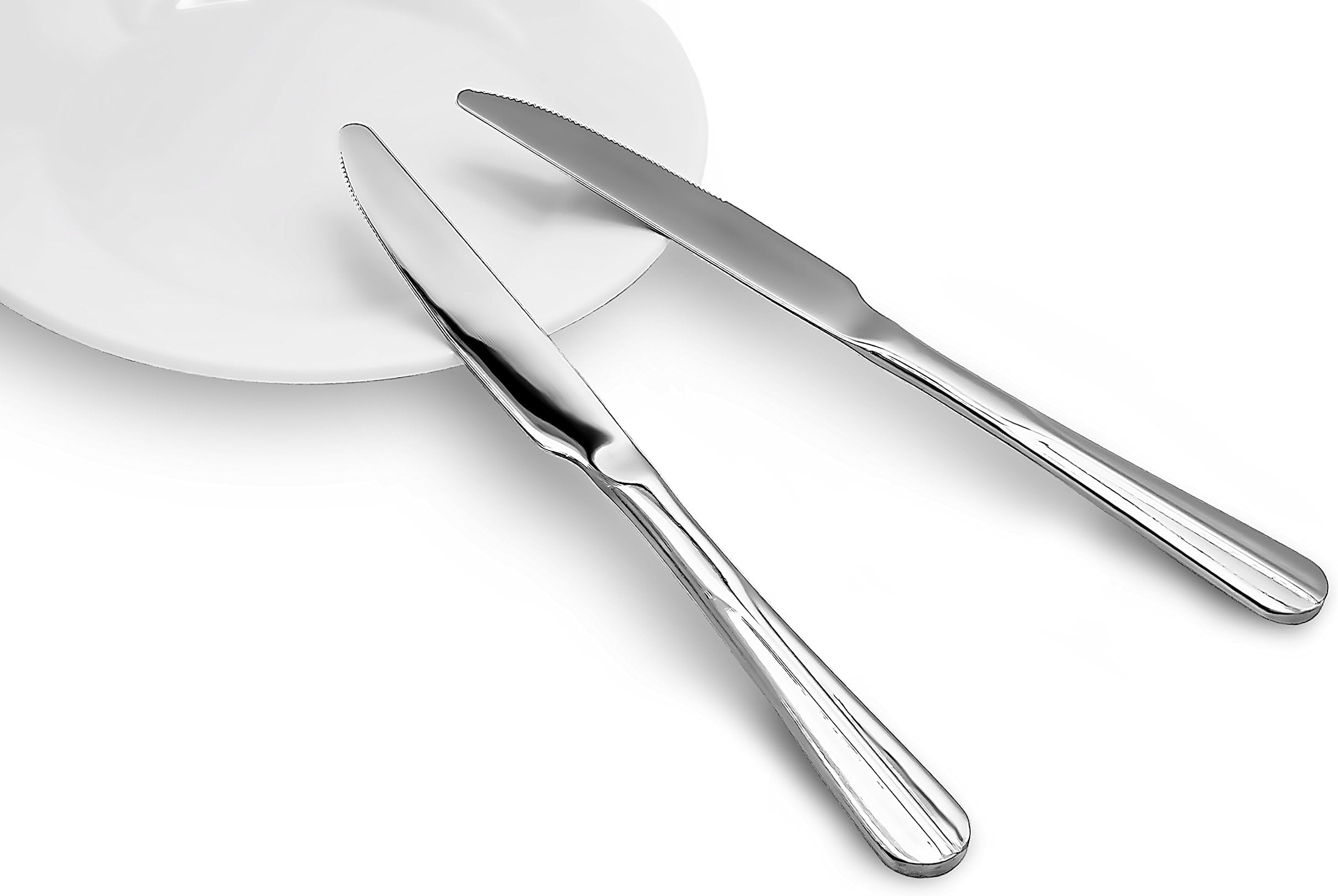 Nucookery Stainless Steel Dinner Knives (12 Pieces) | 18 10 Steak Table Knife | Contemporary Flatware Set For Home Kitchen Or Restaurant Use | Best Quality Spreading Knives For Butter & Cheese